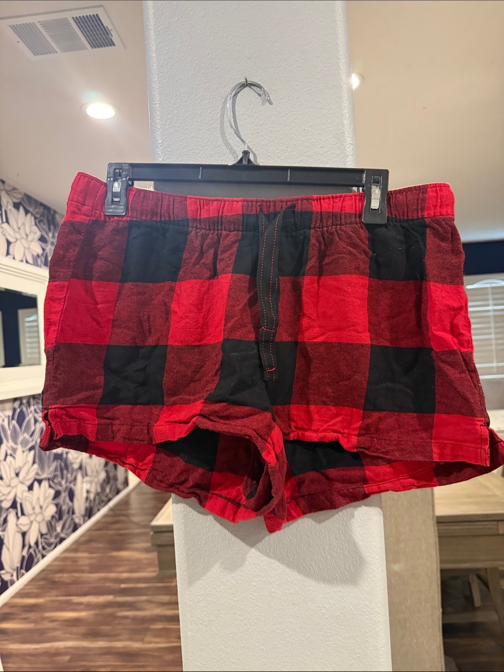 Old Navy Red and Black Buffalo Plaid Women’s Lounge Shorts